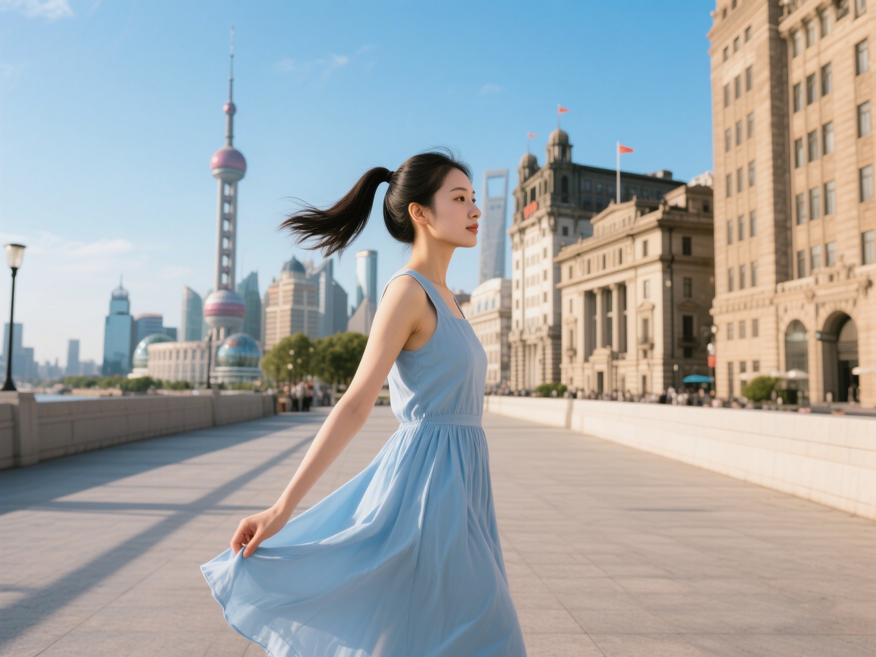 小清新现代美女