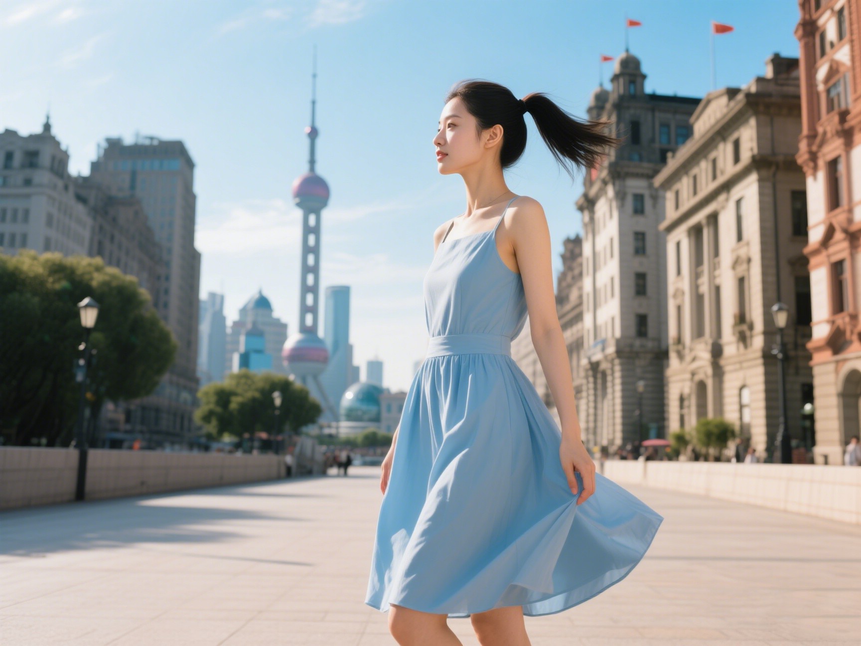 小清新现代美女
