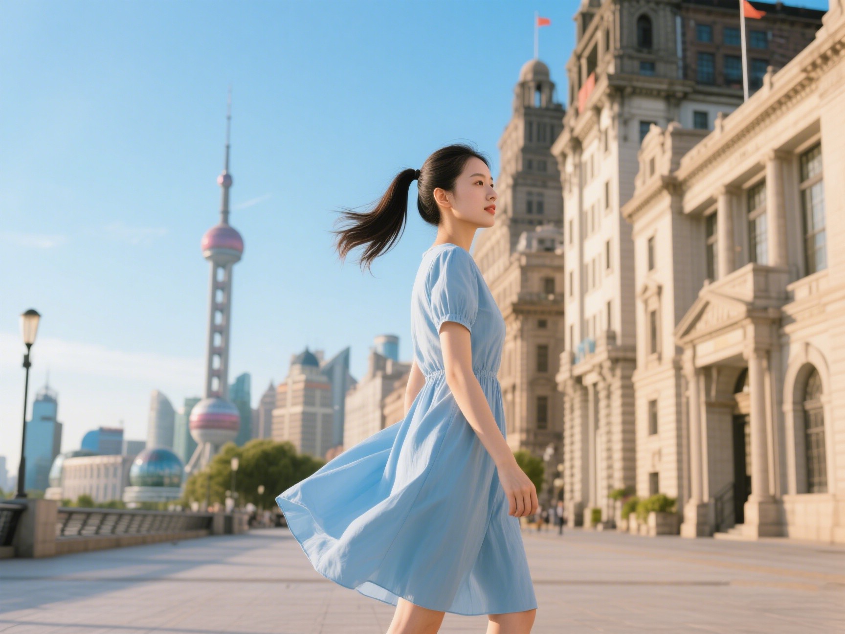小清新现代美女