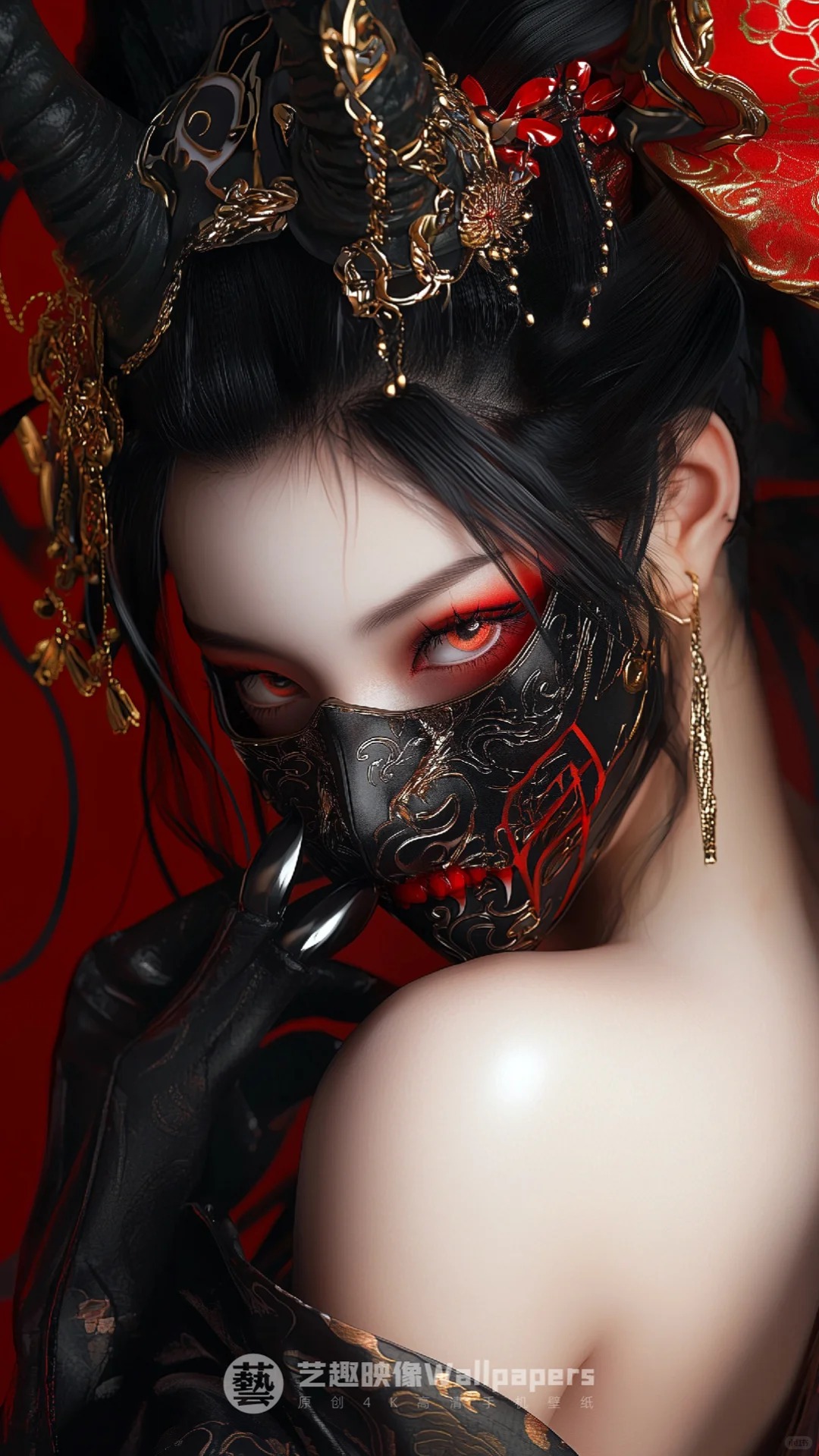 手机壁纸#D482丨神秘的东方面具_4_艺趣映像Wallpapers_来自小红书网页版.jpg